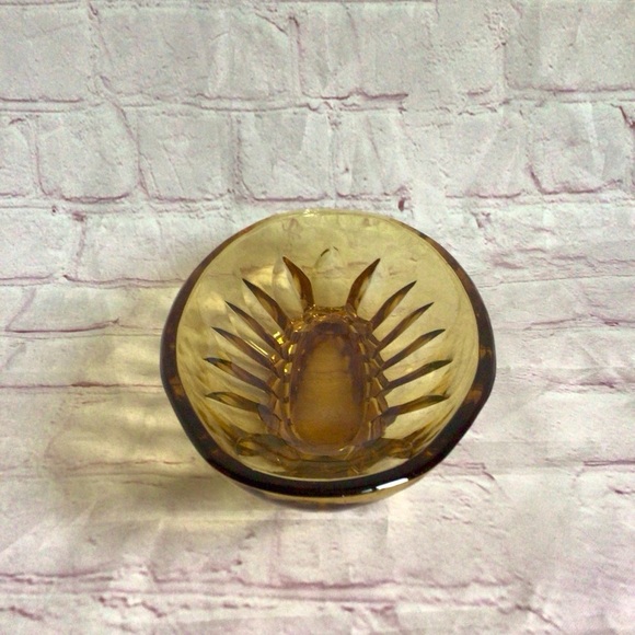 Vintage Amber Glass Relish Tray Candy Dish - Picture 2 of 10